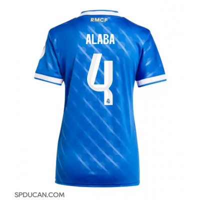 Zenski Nogometni Dres Real Madrid David Alaba #4 Rezervni 2025-26 Kratak Rukav Zenski Nogometni Dres Real Madrid David Alaba #4 Rezervni 2025-26 Kratak Rukav